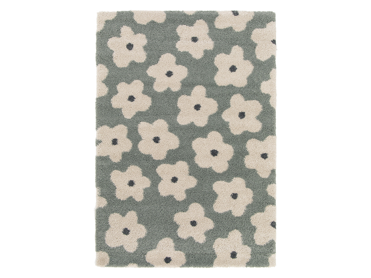 Tapis poils courts SUZY Motif fleur