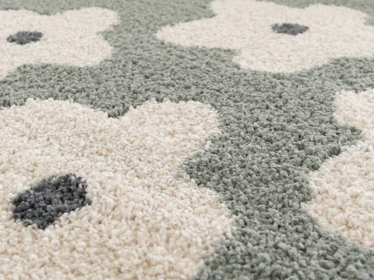 SUZY kortpolig vloerkleed met bloemenpatroon