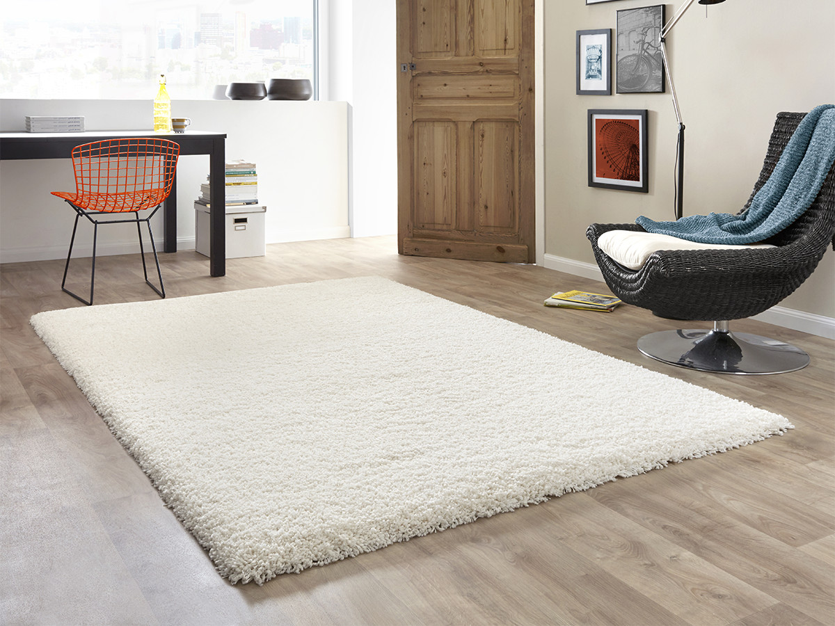 NOKU effen shaggy vloerkleed