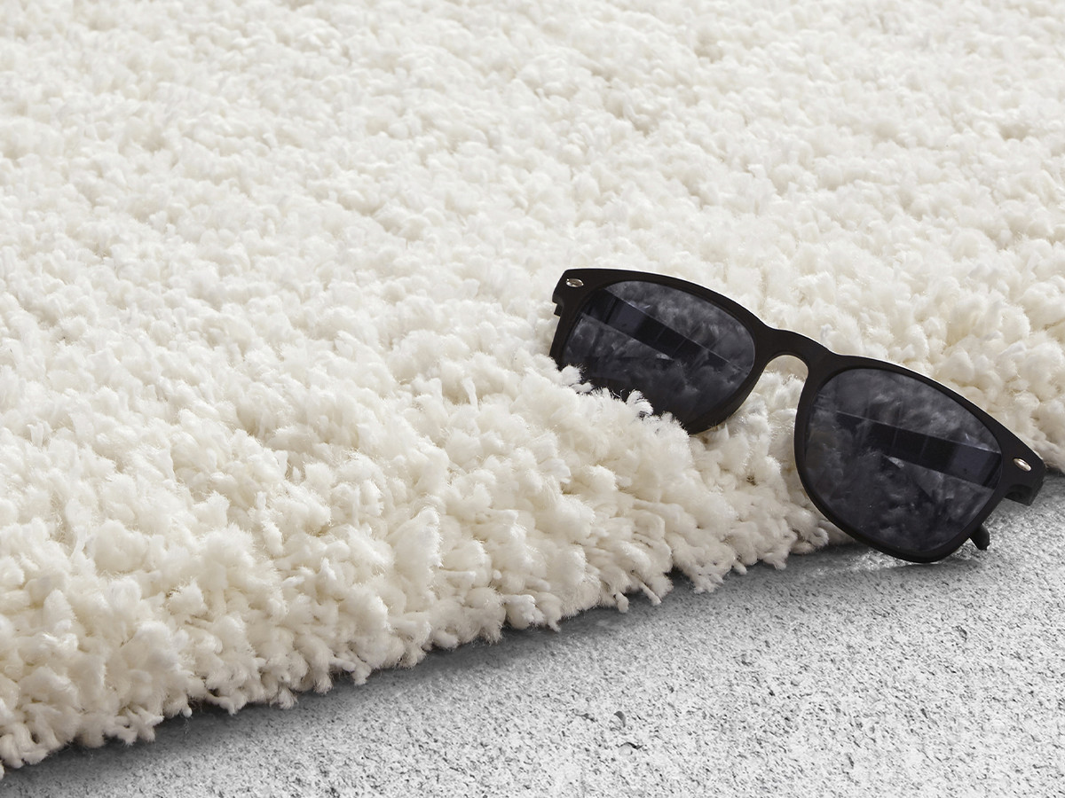 NOKU effen shaggy vloerkleed