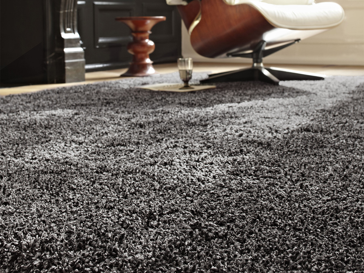 NOKU effen shaggy vloerkleed