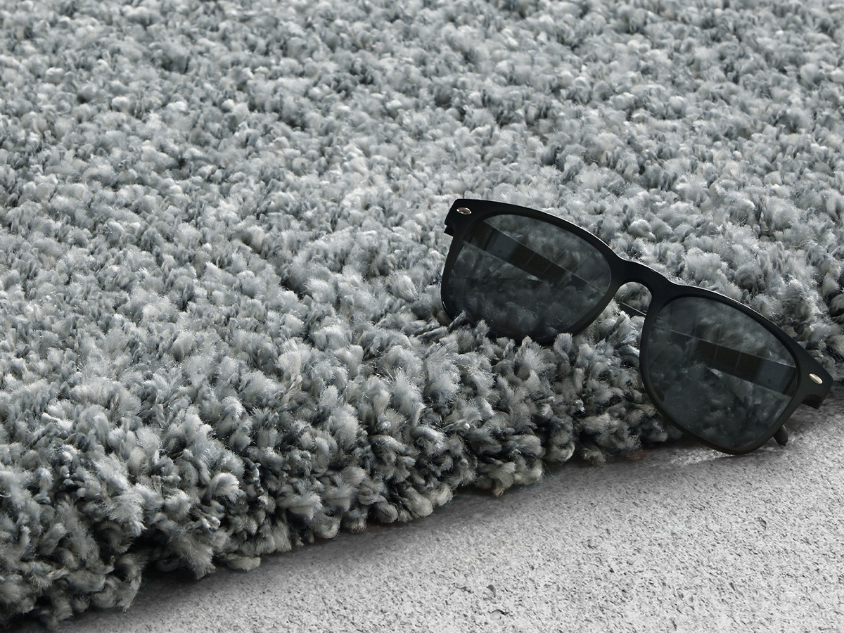 NOKU effen shaggy vloerkleed