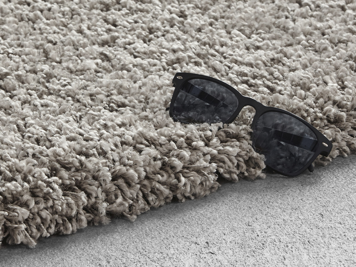 NOKU effen shaggy vloerkleed