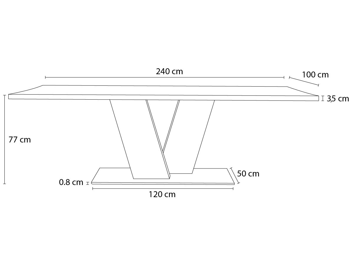 VICTOR eettafel van massief mangohout