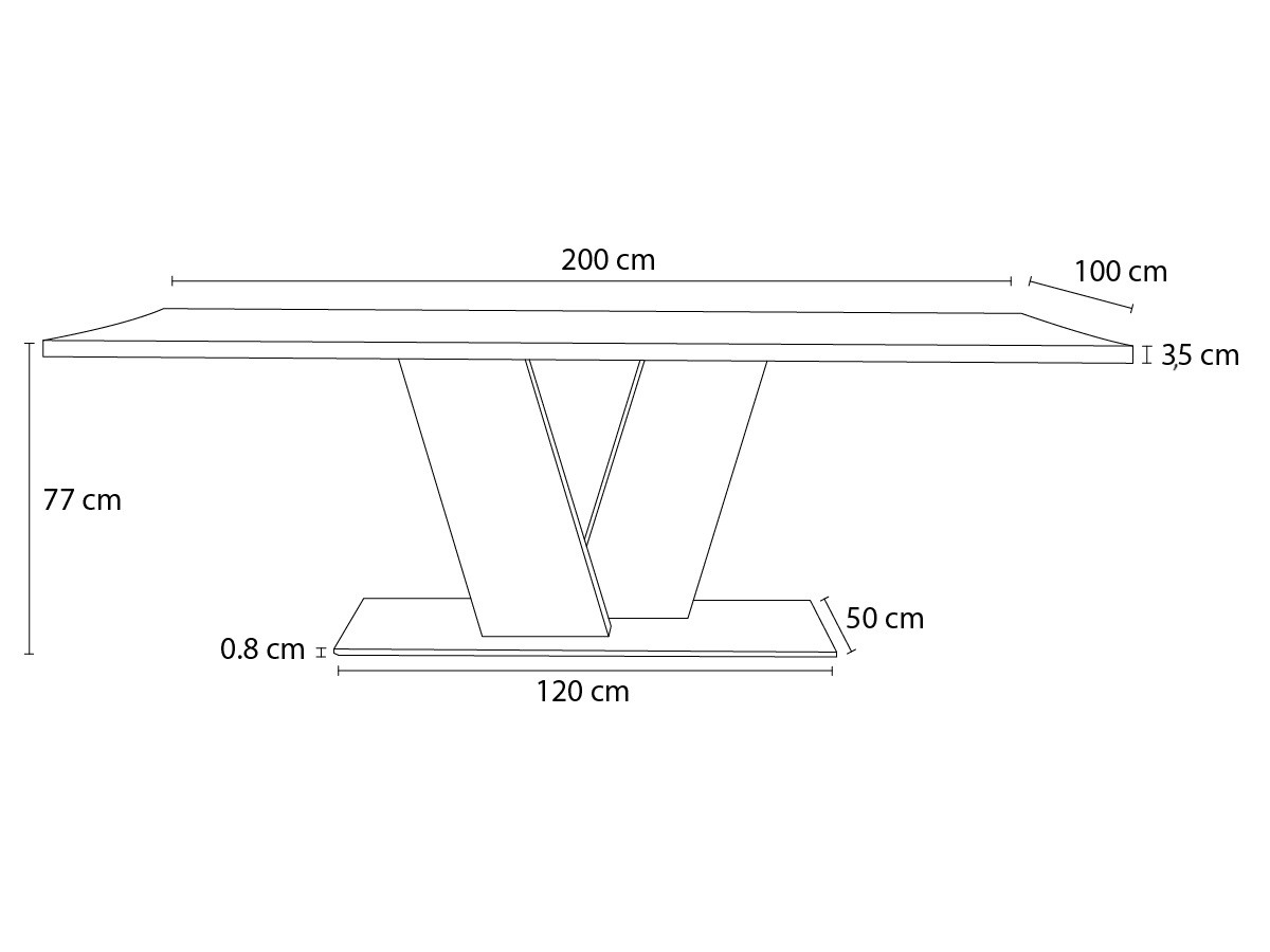 VICTOR eettafel van massief mangohout