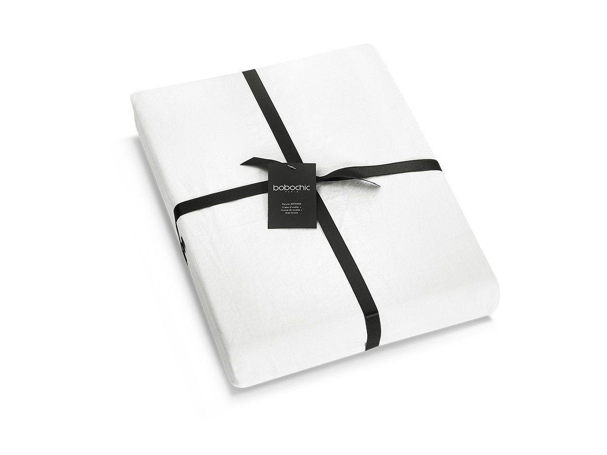 Parure en coton ARTEMIS avec une housse de couette, 2 taies d'oreiller et un drap housse