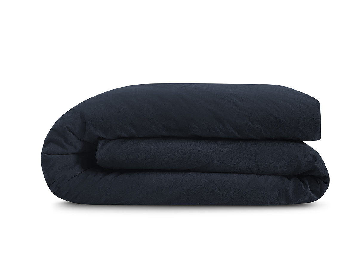 Housse de couette HERA en percale de coton bleu clair