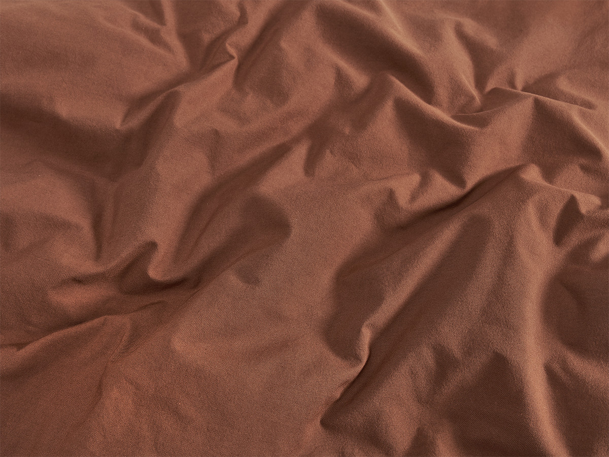 Housse de couette HERA en percale de coton terracotta — vue 5