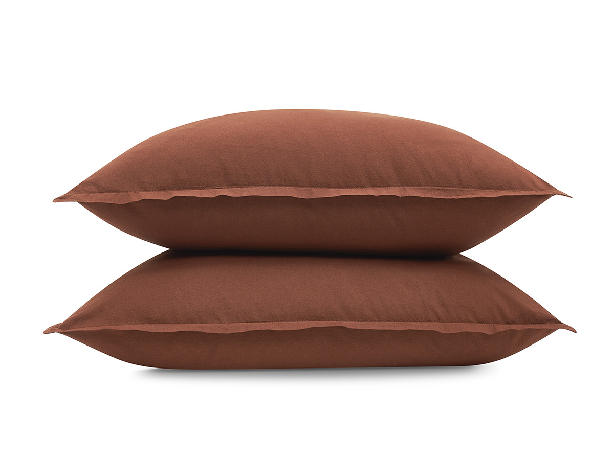 1 hera katoenen percal kussensloop gekleurd terracotta