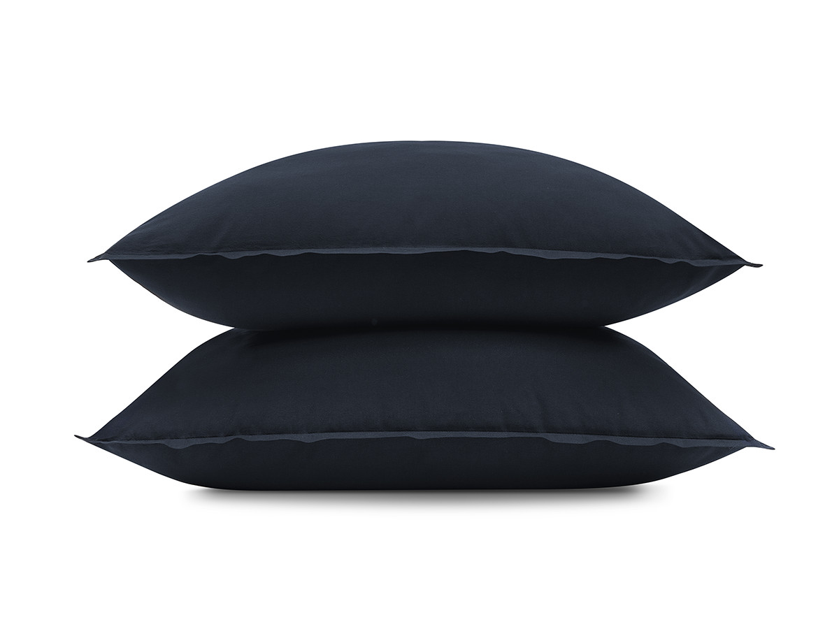 Parure de lit adulte en Percale de coton HERA avec une housse de couette, taies d'oreiller bleu foncé — vue 5