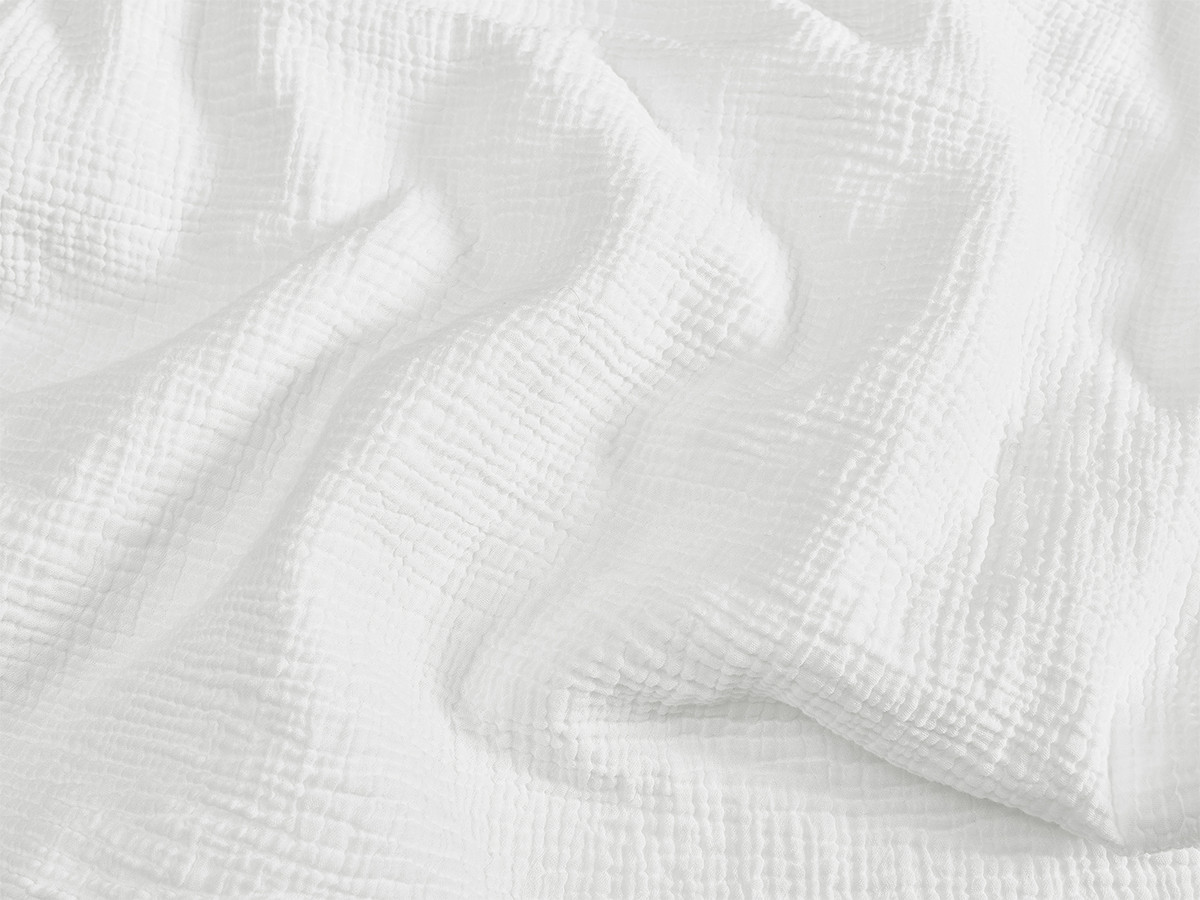 Housse de couette HESTIA en gaze de coton blanc — vue 6