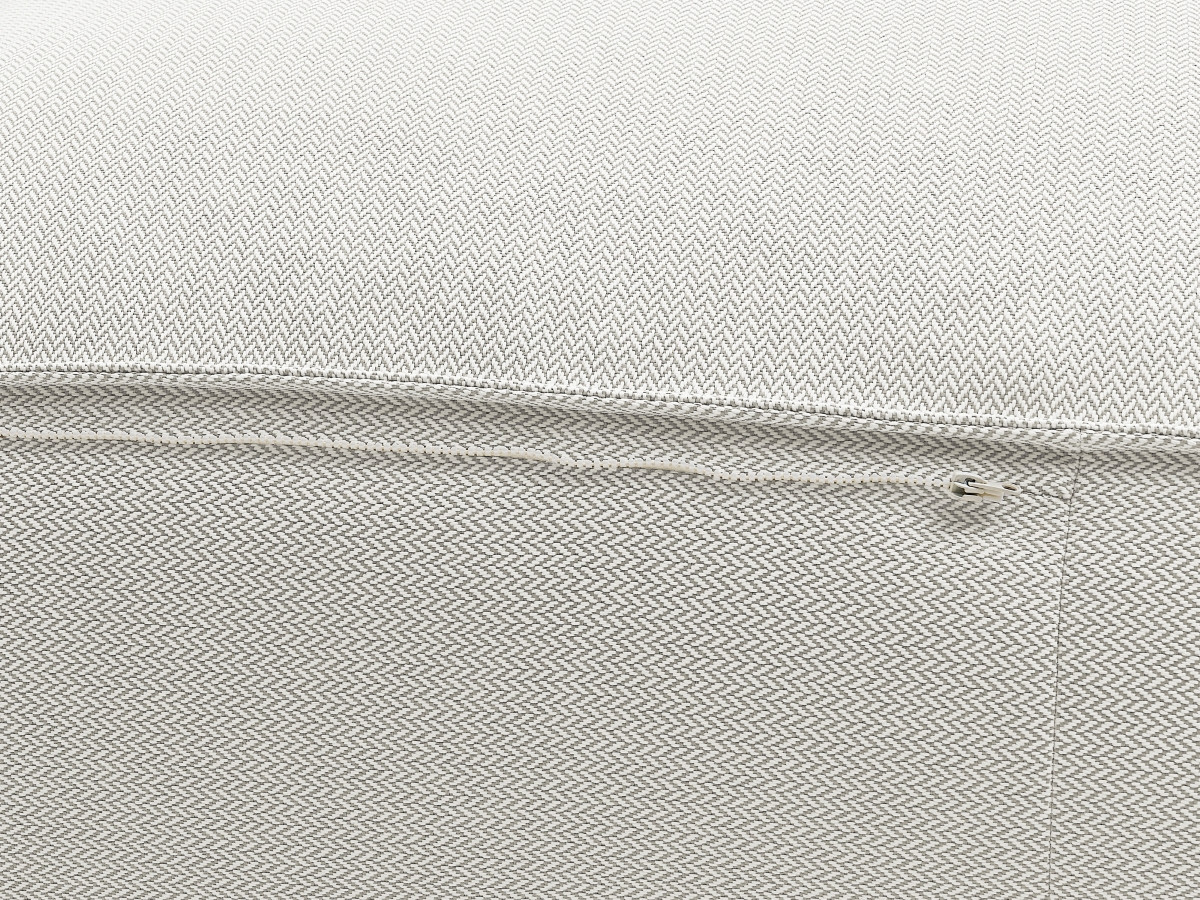 Chaise longue zonder armleuningen met beschermhoes voor modulaire tuinbank BIARRITZ