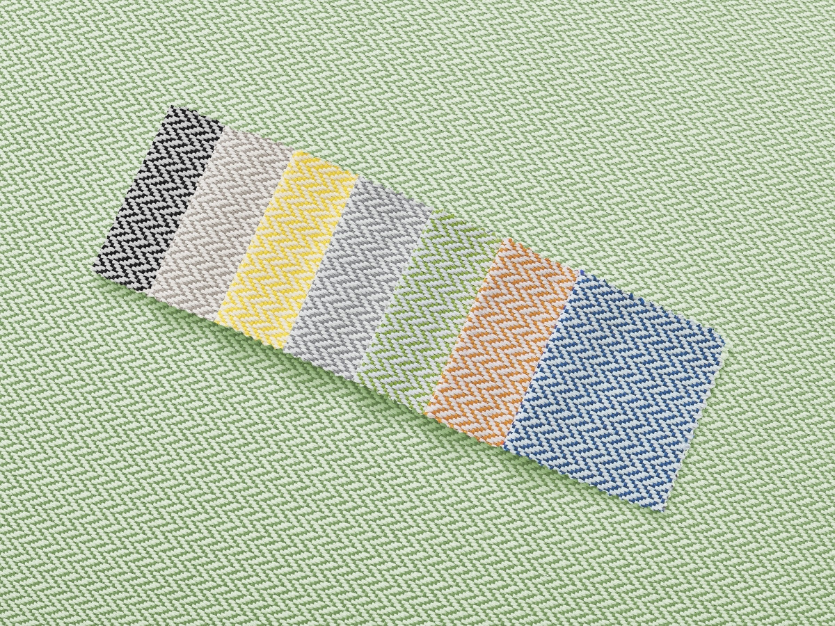 Canapé d'angle fixe EVEREST tissu chiné - Orange - Angle droit - 10 coussins