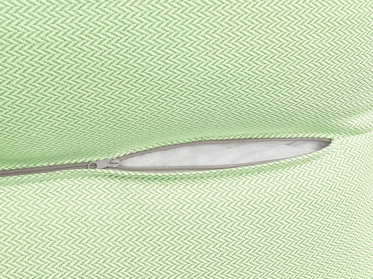 Canapé d'angle fixe EVEREST tissu chiné - Orange - Angle droit - 10 coussins