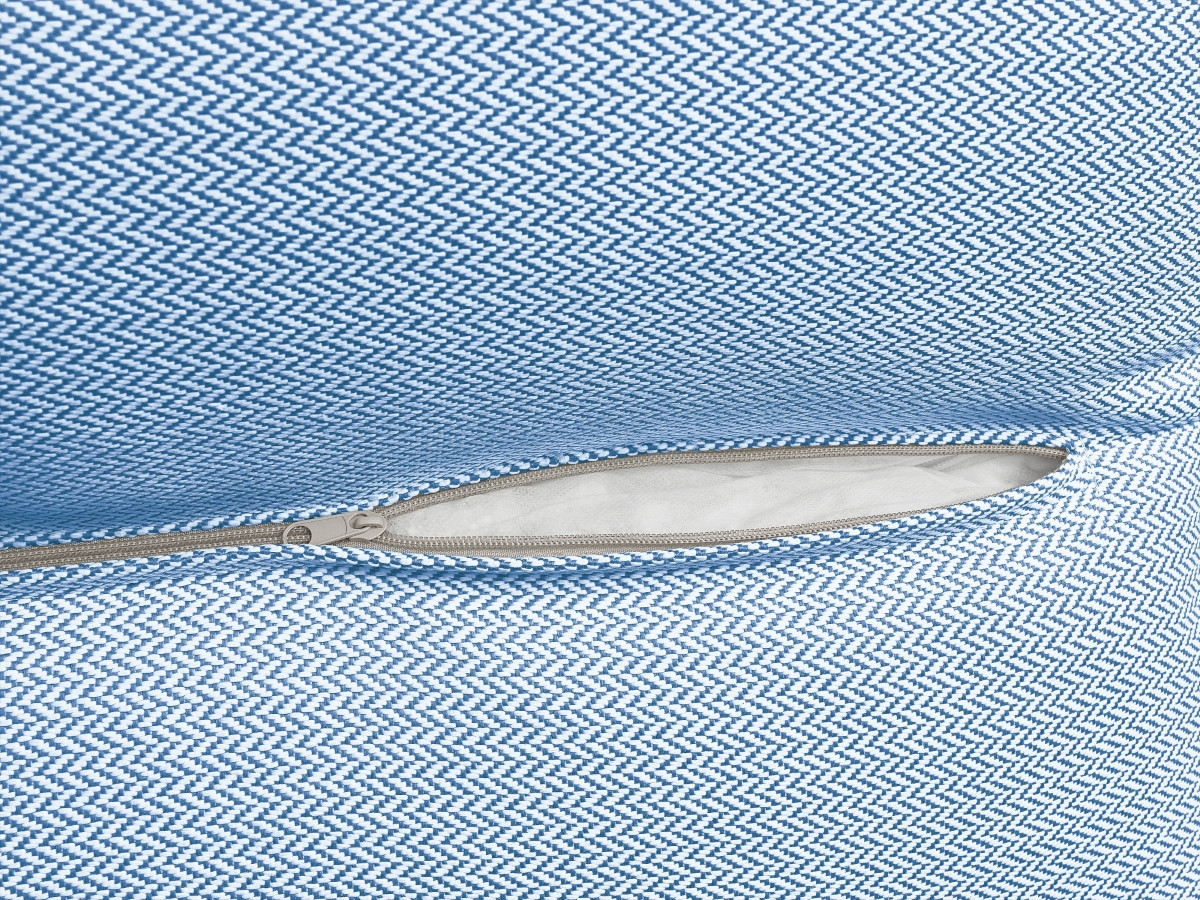 Canapé d'angle fixe EVEREST tissu chiné - Orange - Angle droit - 10 coussins