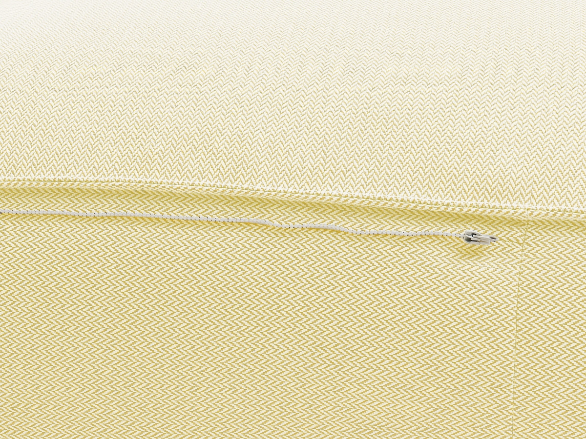 Canapé d'angle fixe EVEREST tissu chiné - Orange - Angle droit - 10 coussins