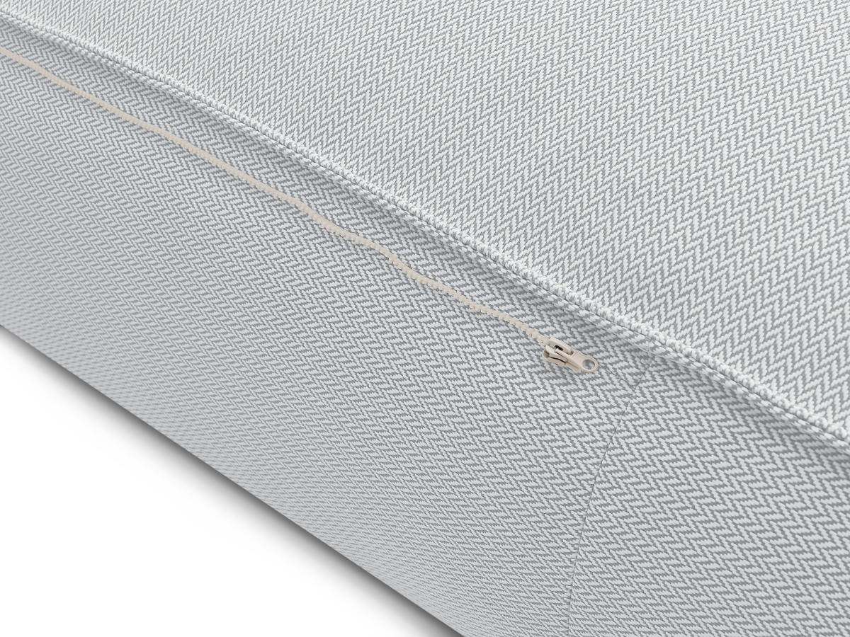 Canapé d'angle fixe EVEREST tissu chiné - Orange - Angle droit - 10 coussins