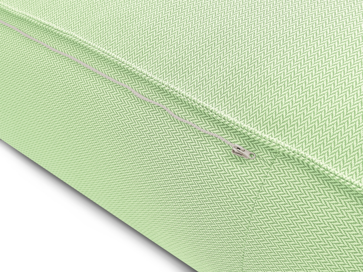 Canapé d'angle fixe EVEREST tissu chiné - Orange - Angle droit - 10 coussins