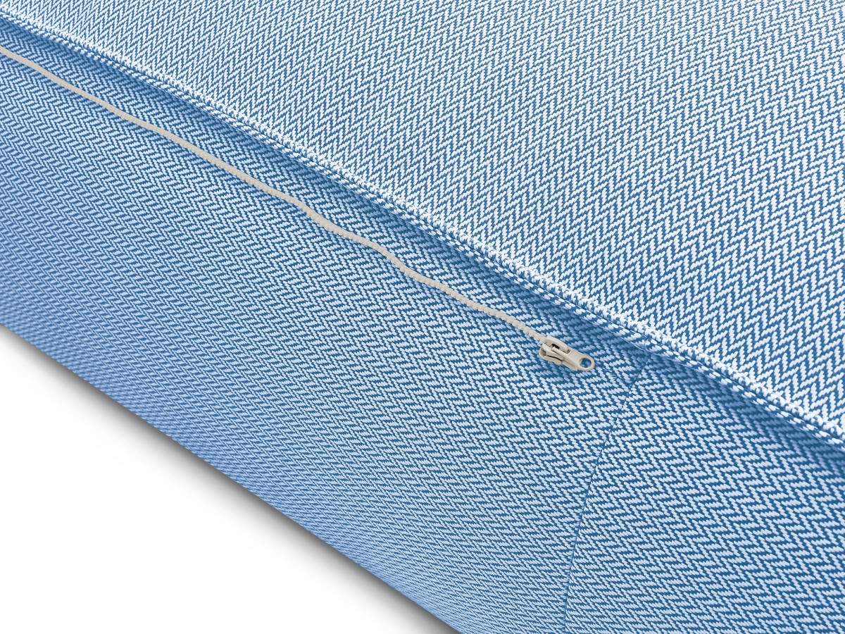 Canapé d'angle fixe EVEREST tissu chiné - Orange - Angle droit - 10 coussins