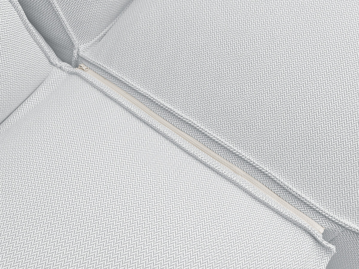 Canapé d'angle fixe EVEREST tissu chiné - Orange - Angle droit - 10 coussins