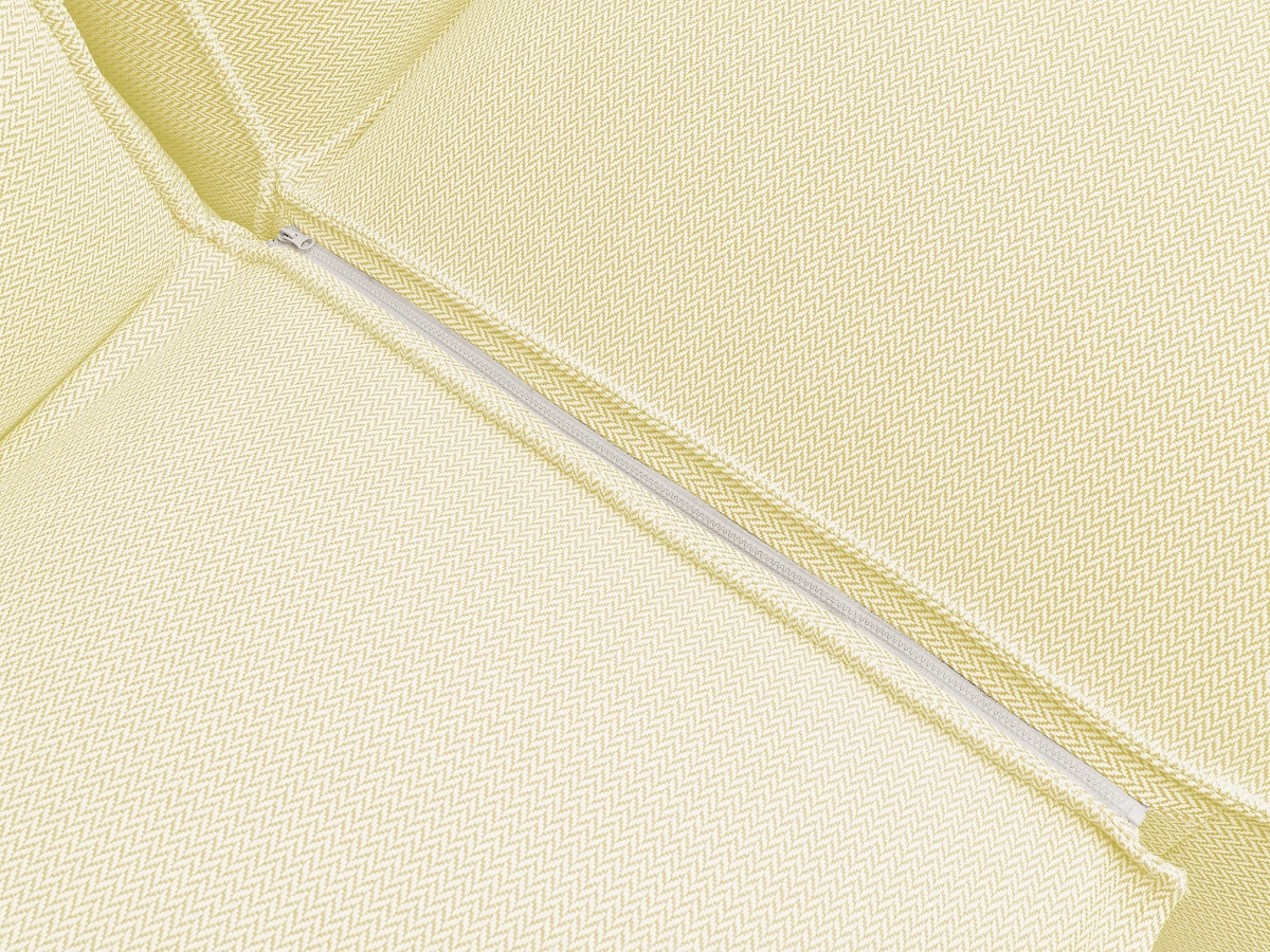 Canapé d'angle fixe EVEREST tissu chiné - Orange - Angle droit - 10 coussins
