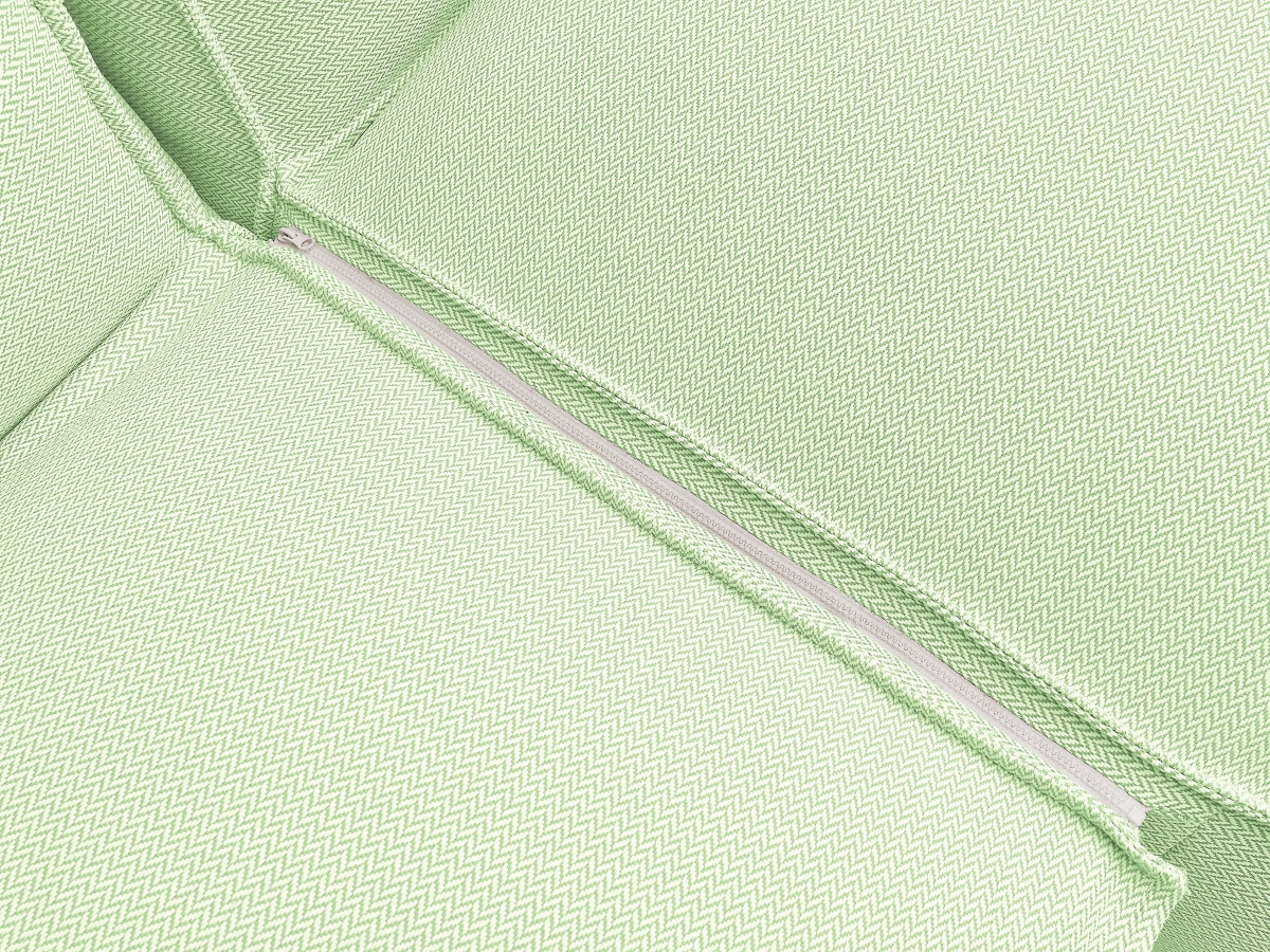 Canapé d'angle fixe EVEREST tissu chiné - Orange - Angle droit - 10 coussins