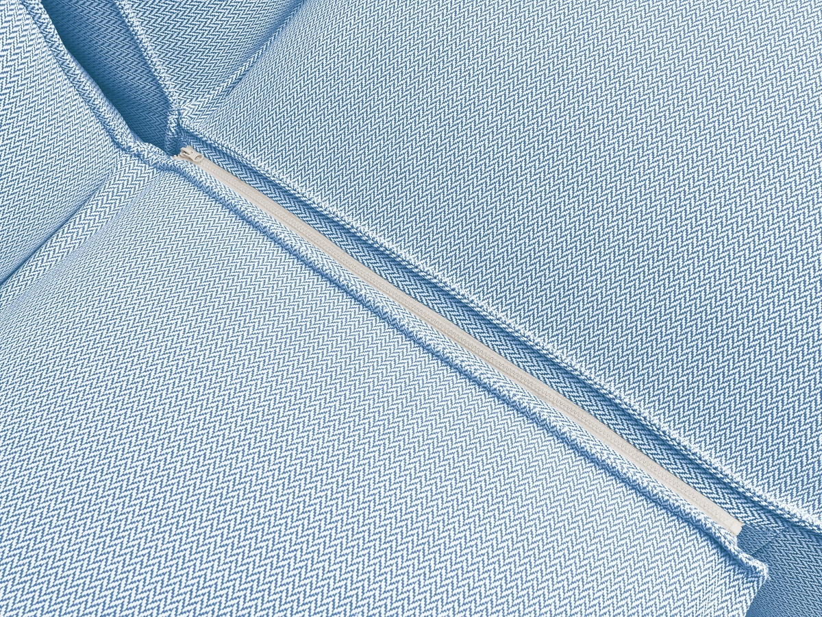 Canapé d'angle fixe EVEREST tissu chiné - Orange - Angle droit - 10 coussins