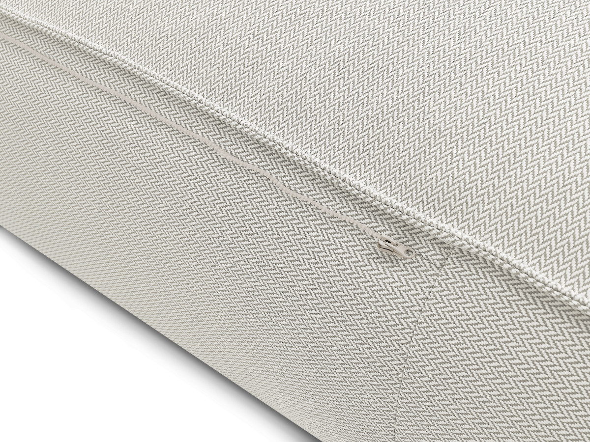 Canapé d'angle fixe EVEREST tissu chiné - Orange - Angle droit - 10 coussins