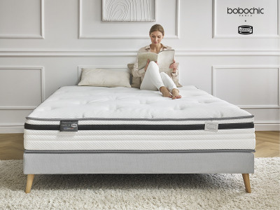 Ensemble matelas hybride + sommier BRIENNE édition limitée BOBOCHIC x SIMMONS
