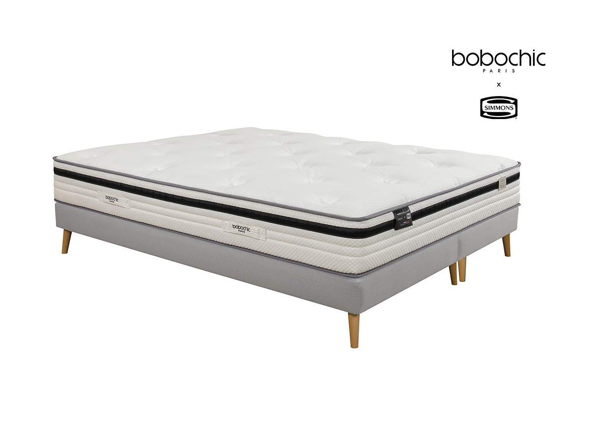 Ensemble matelas hybride + sommier BRIENNE édition limitée BOBOCHIC x SIMMONS  2x90x200  BOBOCHIC