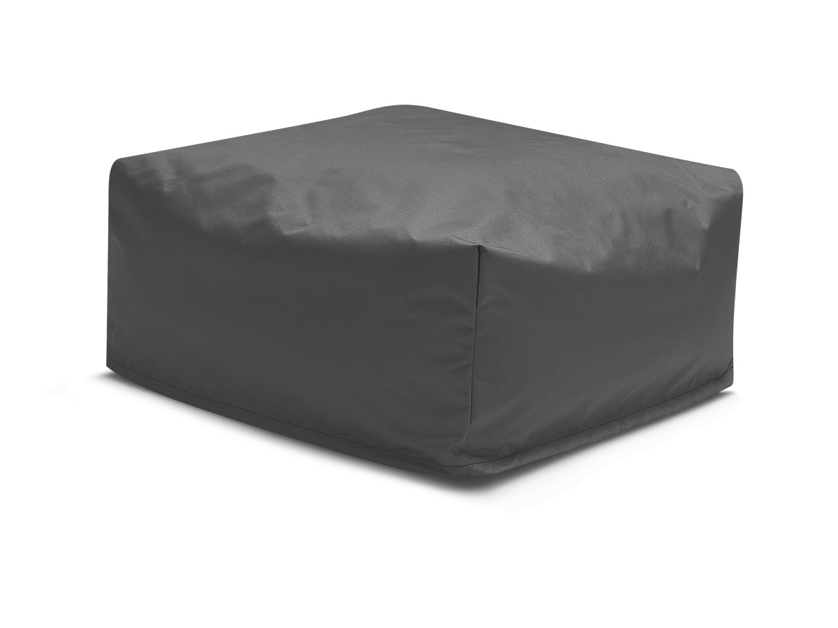 Canapé d'angle fixe EVEREST tissu chiné - Orange - Angle droit - 10 coussins