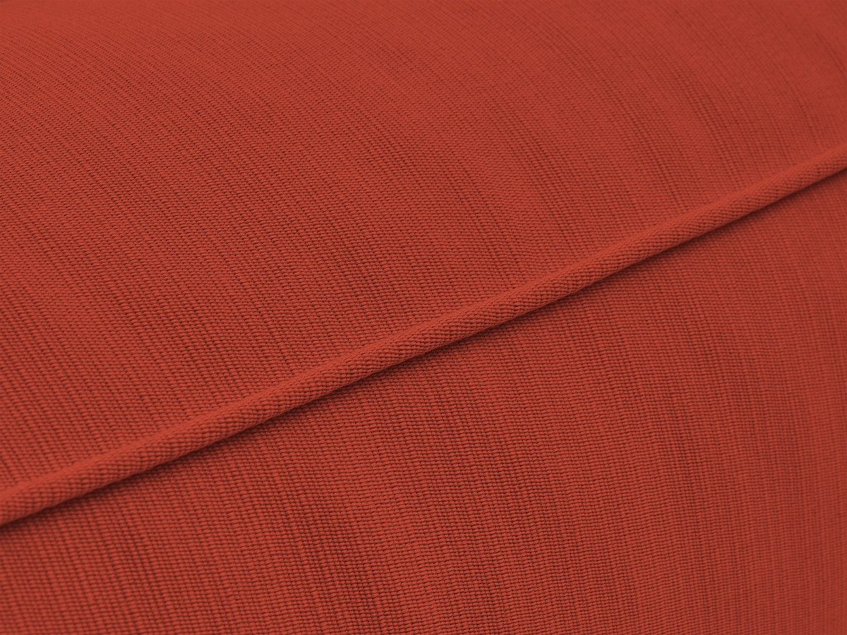 Canapé d'angle fixe EVEREST tissu chiné - Orange - Angle droit - 10 coussins