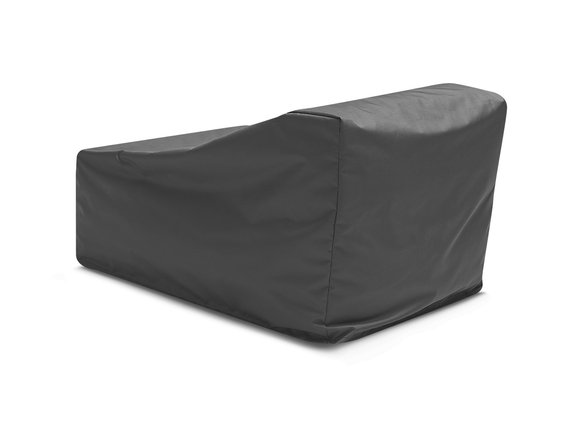 Canapé d'angle fixe EVEREST tissu chiné - Orange - Angle droit - 10 coussins
