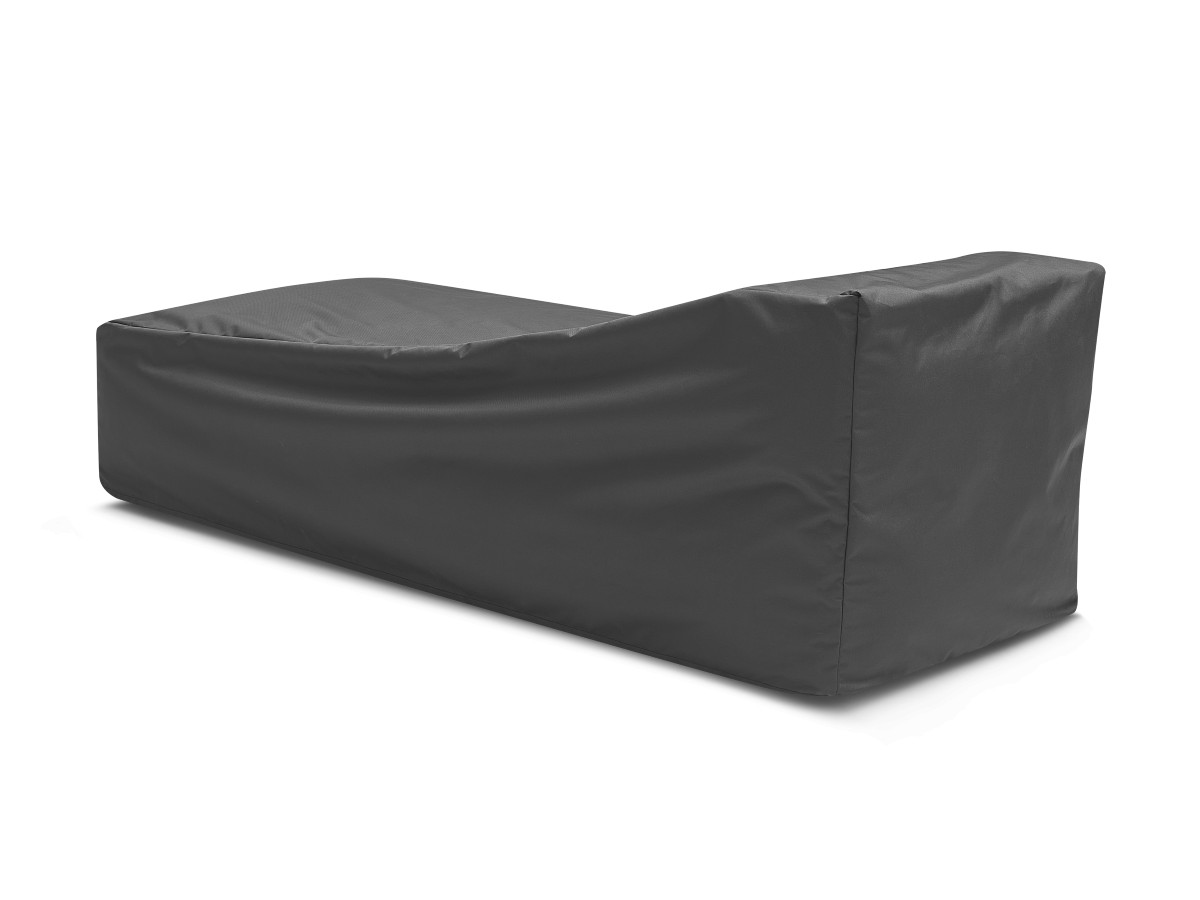 Chaise longue zonder armleuningen voor de modulaire tuinbank GIULIA met beschermhoes
