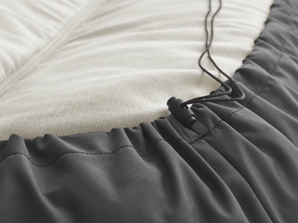Chaise longue zonder armleuningen voor de modulaire tuinbank GIULIA met beschermhoes