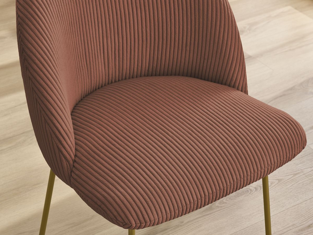 Canapé d'angle fixe EVEREST tissu chiné - Orange - Angle droit - 10 coussins