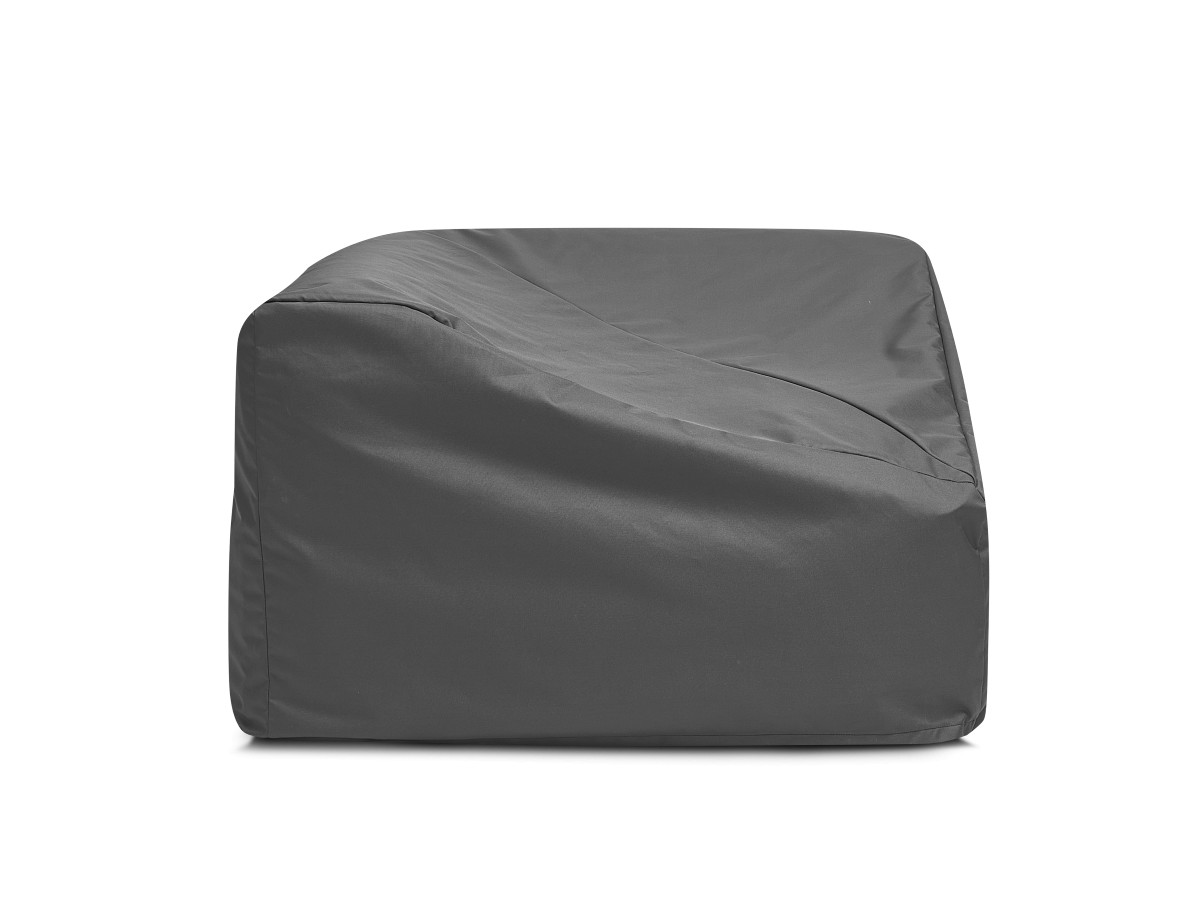 Canapé d'angle fixe EVEREST tissu chiné - Orange - Angle droit - 10 coussins