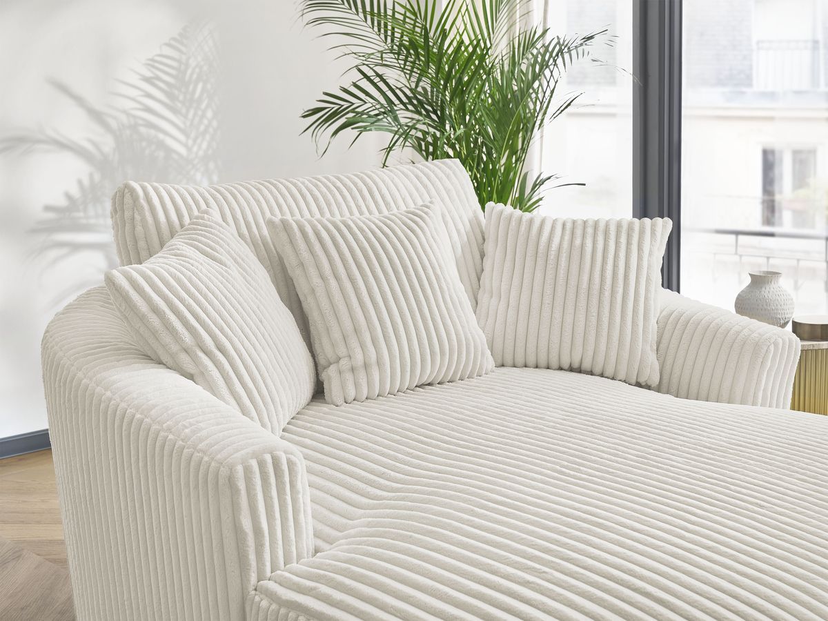 BELEM zachte geribbelde chaise longue