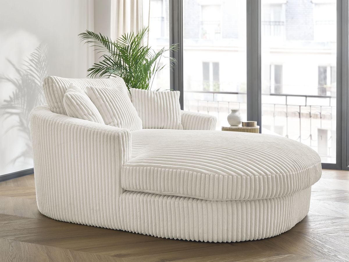 BELEM zachte geribbelde chaise longue