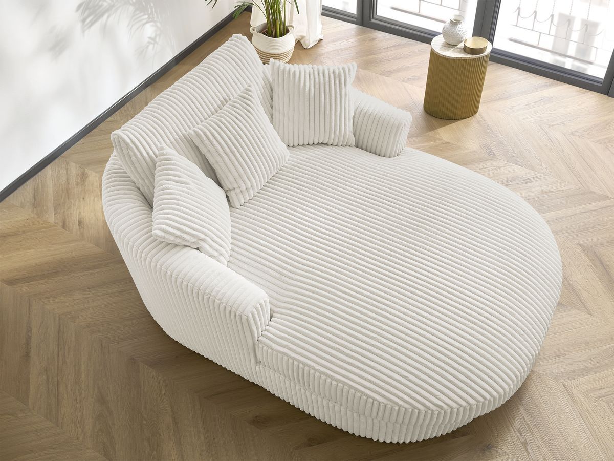 BELEM zachte geribbelde chaise longue