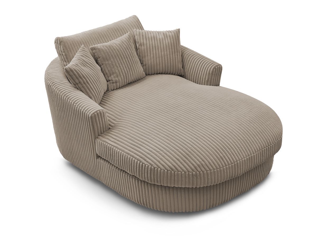 BELEM zachte geribbelde chaise longue