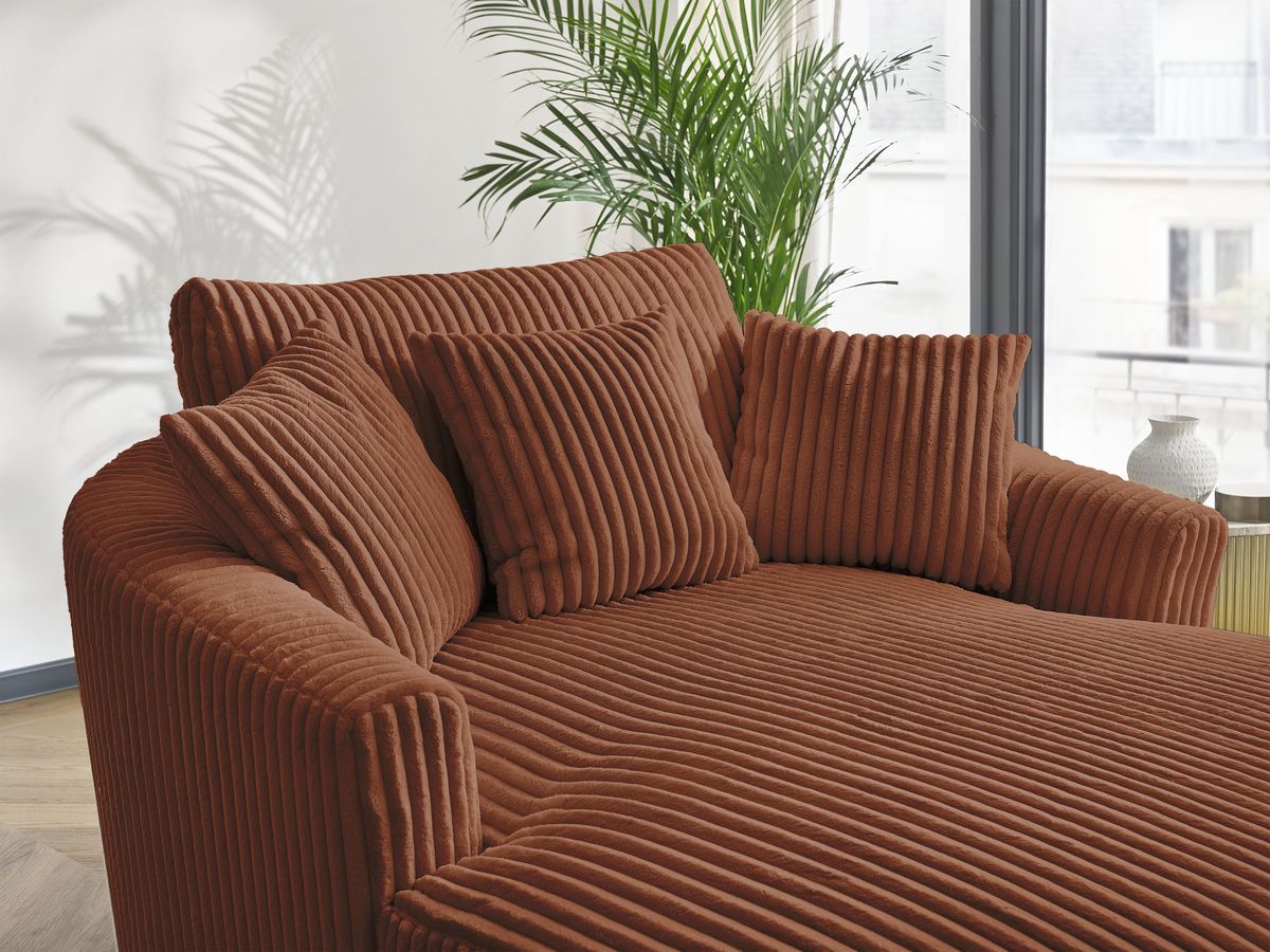 BELEM zachte geribbelde chaise longue