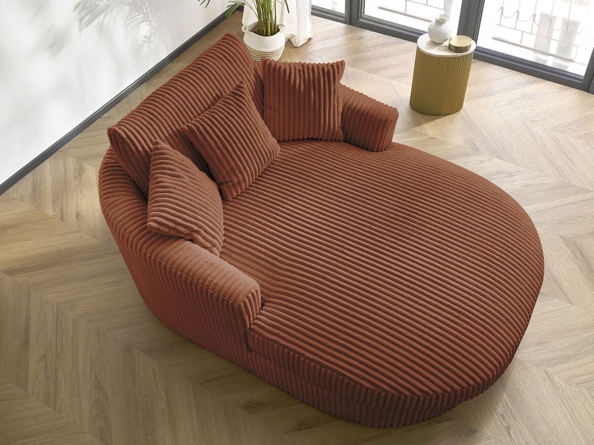 BELEM zachte geribbelde chaise longue
