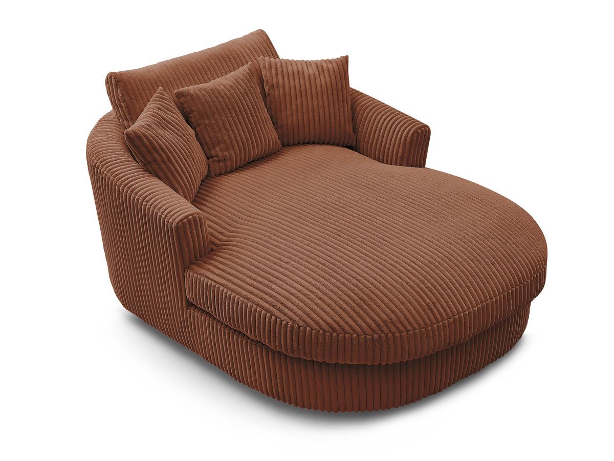 BELEM zachte geribbelde chaise longue