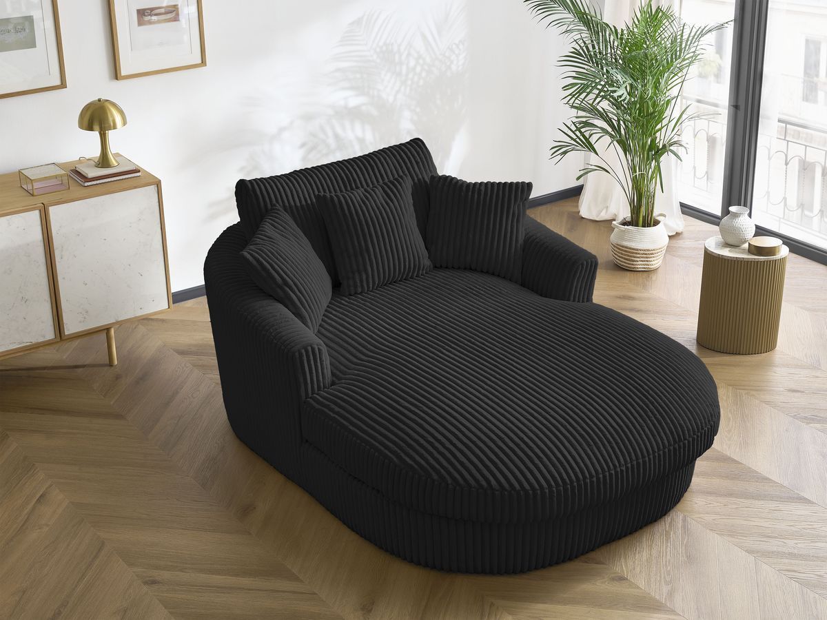 BELEM zachte geribbelde chaise longue