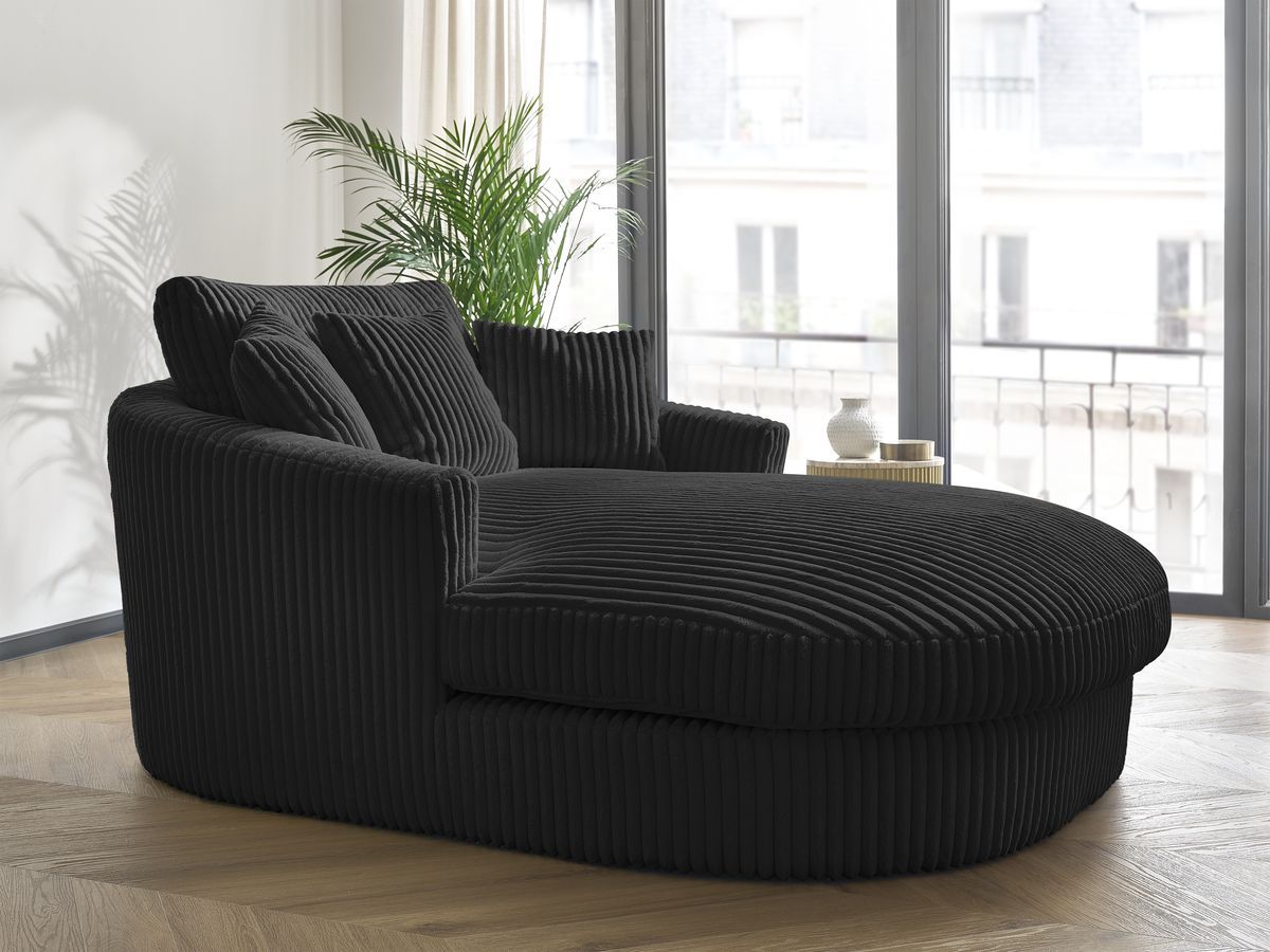 BELEM zachte geribbelde chaise longue