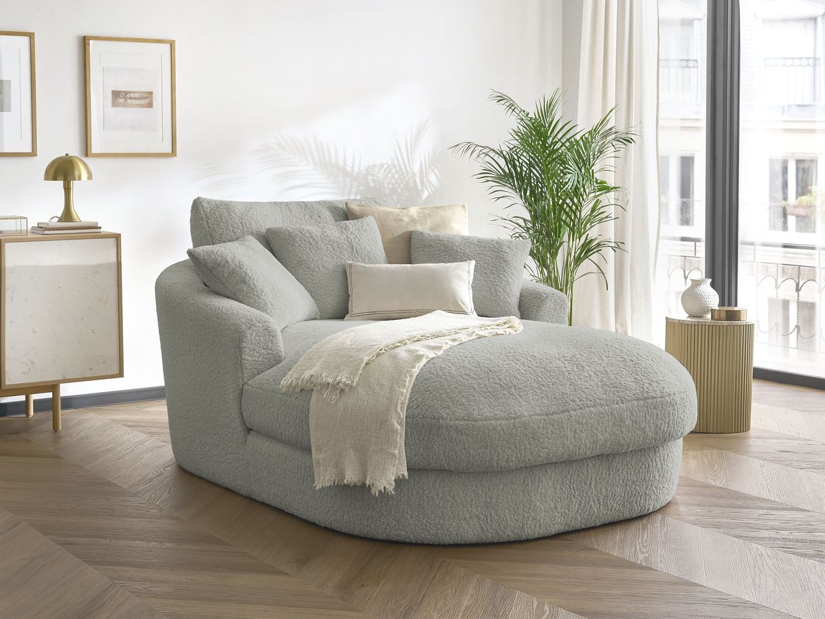 Méridienne BELEM tissu bouclette | BOBOCHIC ®