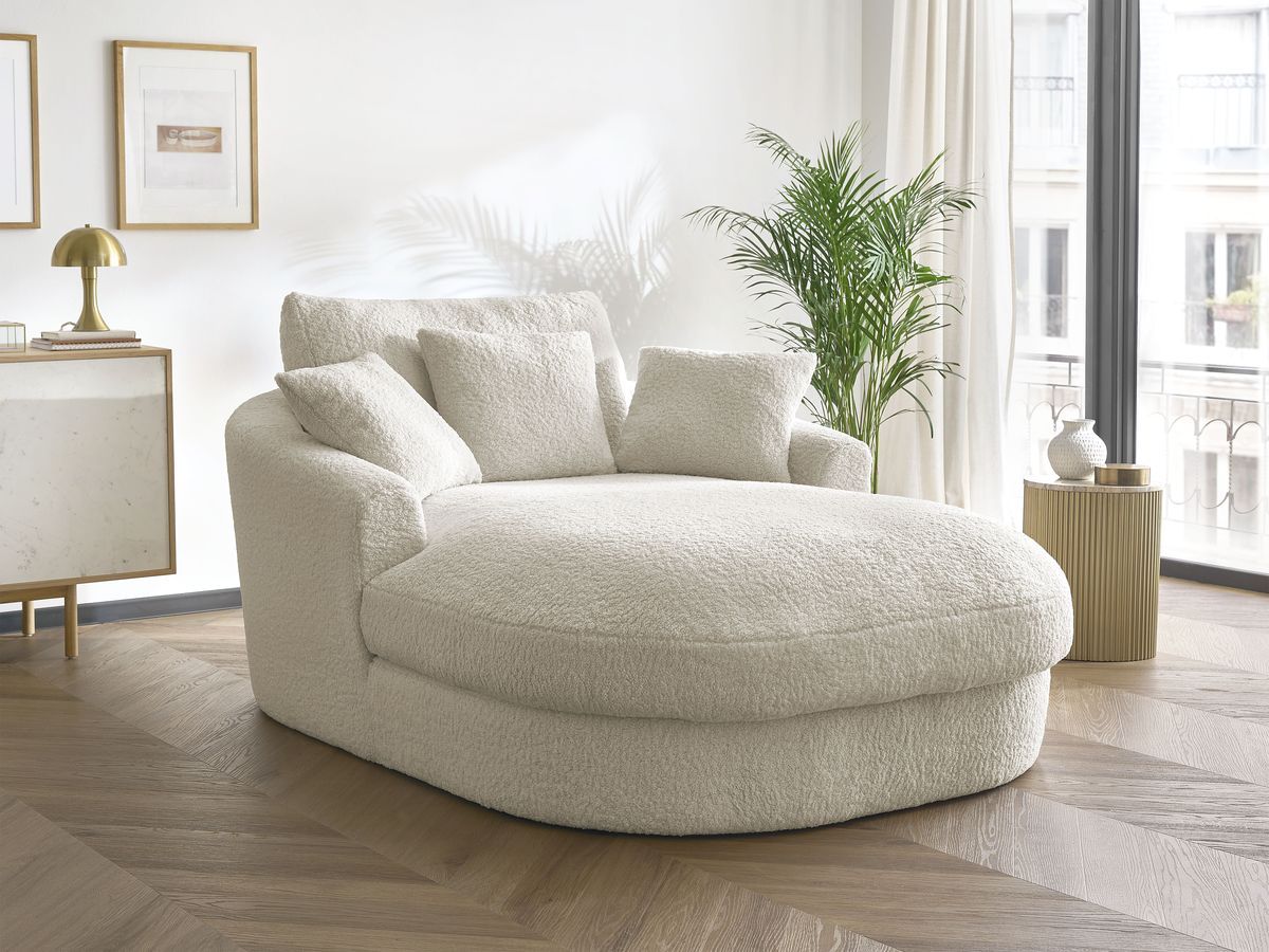 Méridienne BELEM bouclette beige — vue 5