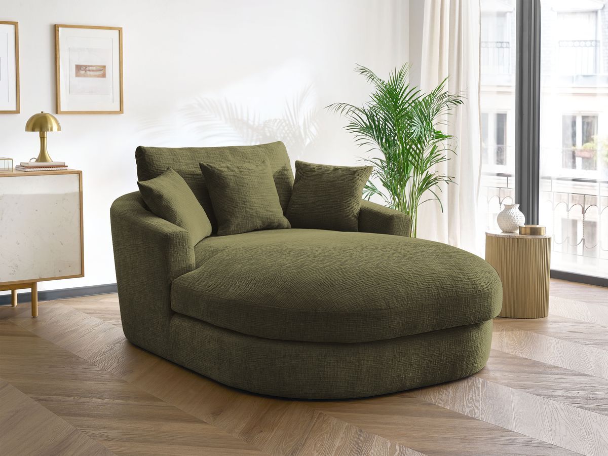 Méridienne BELEM texturé vert — vue 5