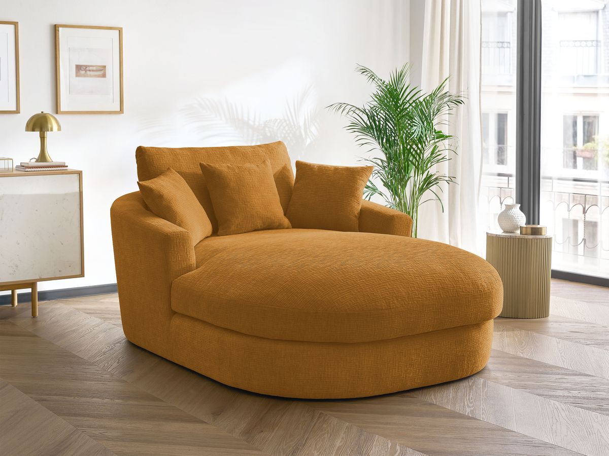 Méridienne BELEM texturé jaune — vue 5